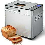 Simzlife Bread Maker, 2LB Dough \u0026 Bread Maker Machine with Auto Fruit and Nut Dispenser, Fit for 3 Loaf Sizes \u0026 3 Crust Colors